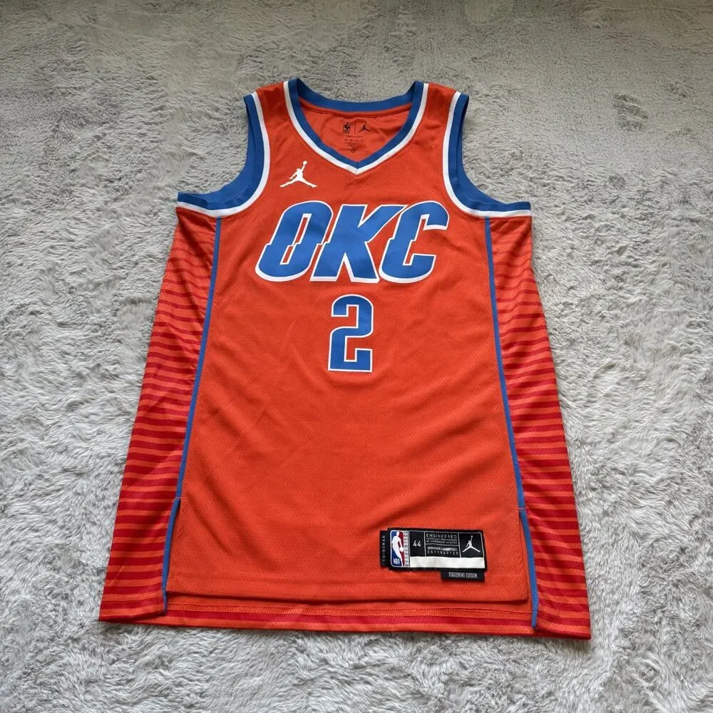 JORDAN SWINGMAN NBA OKLAHOMA CITY THUNDER SHAI GILGEOUS-ALEXANDER JERSEY SZ 44